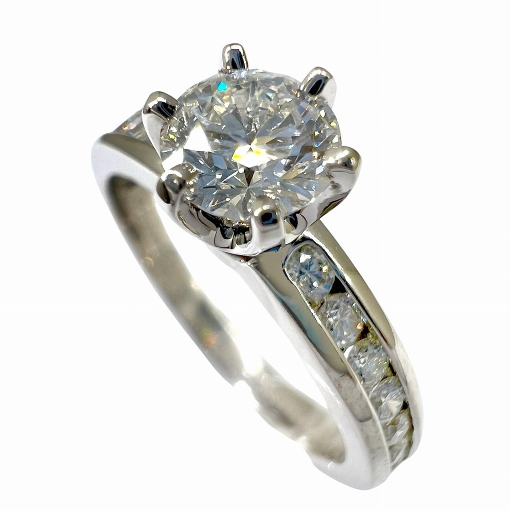 Tiffany & Co. PT950 Solitaire Channel Setting Ring, 0.39ct Platinum Diamond, ...